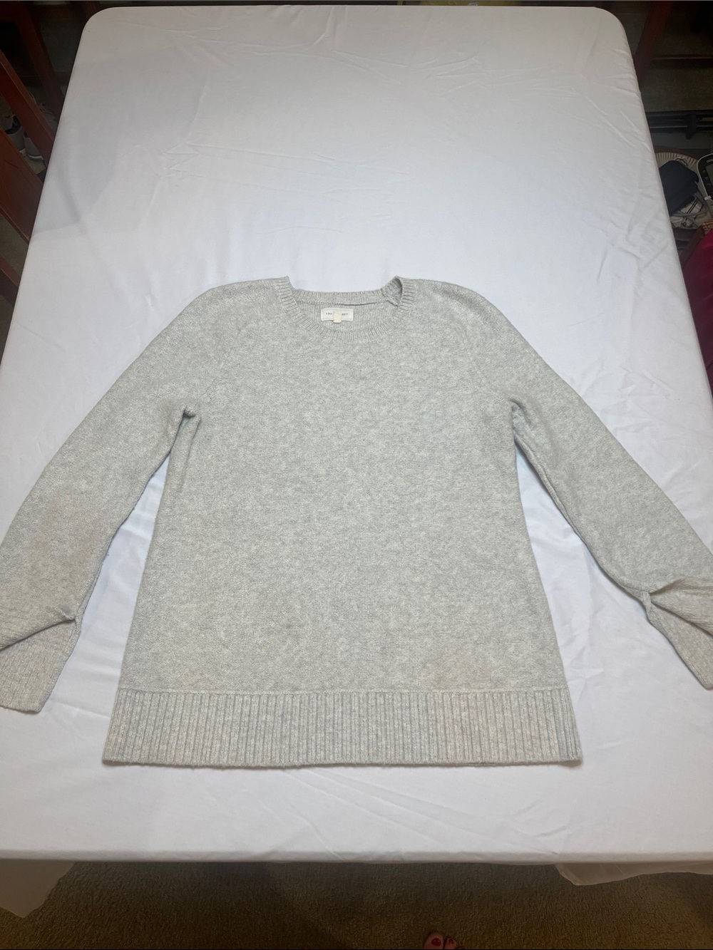 Lou & Grey by Loft Light Heather Gray Crewneck Women’s Small Sweater